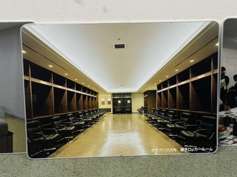 クラブハウス内のロッカールーム